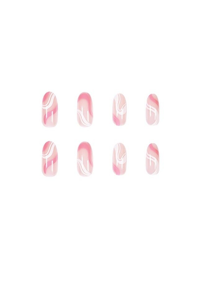 SCHAVO Pop Pink Mid-length Press on Nails 24Pcs - Image 4