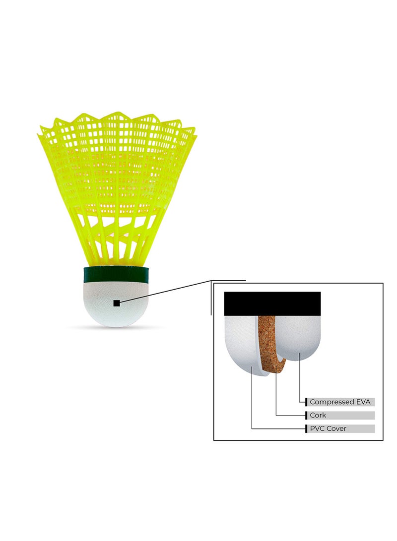 لي-نينج سويفت X100 كرة الريشة | المادة: نايلون |  سرعة بطيئة | أداء متين | الهجين قاعدة الفلين - Image 3