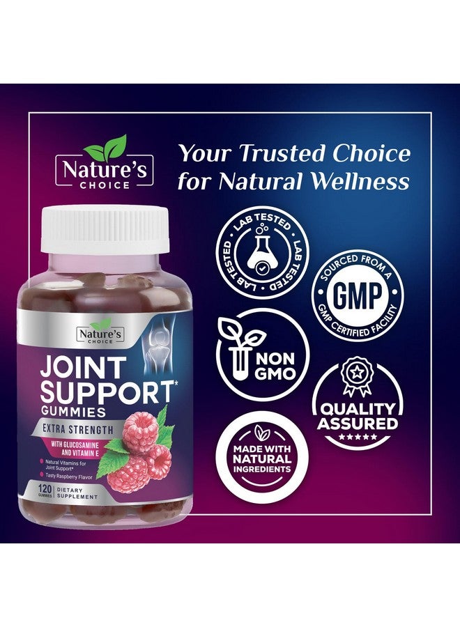 Nature's Choice Joint Support Gummies Extra Strength Glucosamine Gummy Supplement with Vitamin E - Naturally Assists Cartilage & Joint Health & Flexibility Support - Best Support Chew for Men and Women - 120 Gummies - Image 3