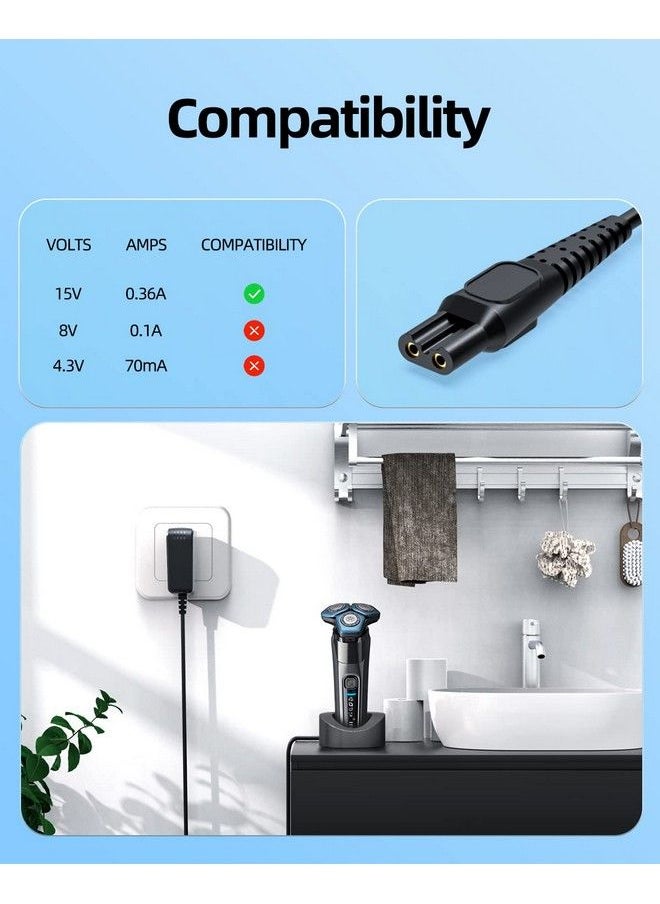 Superer - One Blade 15V Shaver Charger Fit For Philips Norelco Oneblade Qp6520 Qp6530/70 Qp6510 Qp6550 Razor Hq8505 Replacement Power Supply Adapter Cord - Image 1