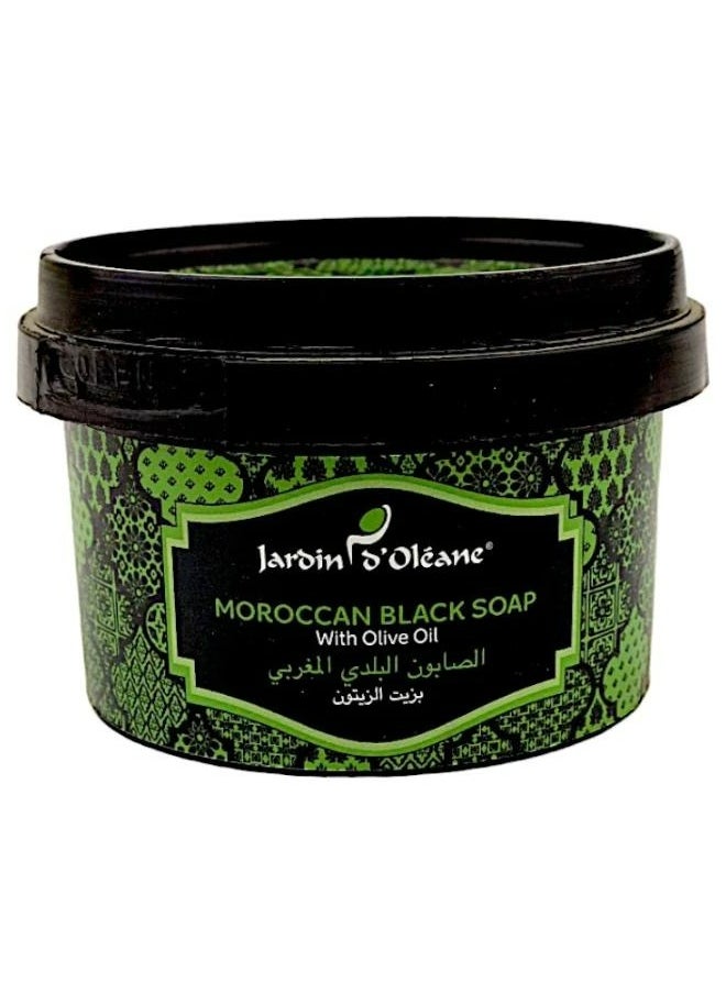 JARDIN D OLEANE Moroccan Black Soap With Olive Oil 250 g 
