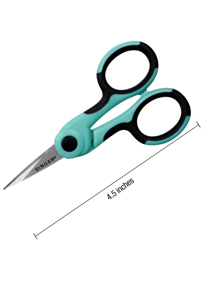 Singer 00557 4-1 2-Inch Proseries Detail Scissors With Nano Tip  Teal - Image 5