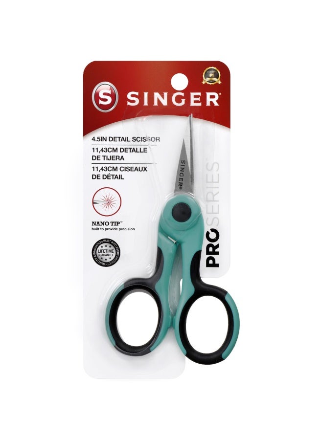 Singer 00557 4-1 2-Inch Proseries Detail Scissors With Nano Tip  Teal - Image 2