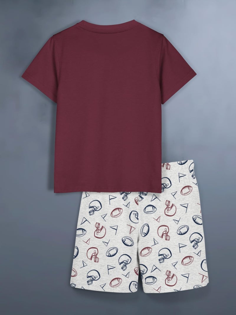 HELLCAT Boys Dress Clothing Set Combo with Tshirts & Shorts - Pack 3 Black/Yellow/Maroon 1-2 Years - Image 4