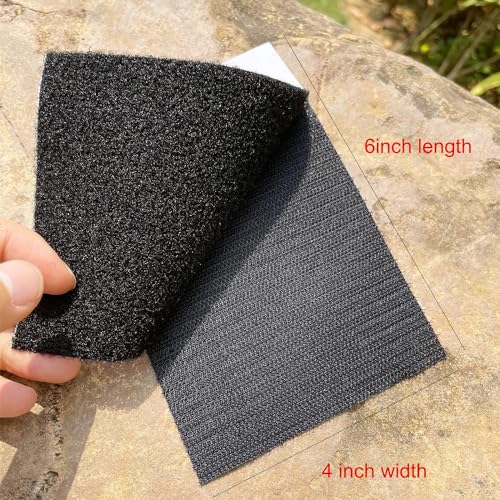 Ywhomal 4-Pair 4x6 inch Upgrade Hook Loop Tape Double-Side Adhesive Strips Mounting Sticky Fastener Backing Tape Waterproof for Indoor Outdoor Home School Office Use - Image 2