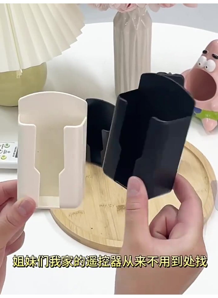 Wall Mount Remote Control Holder, 3 Pcs TV Controller Holder, Self Adhesive Remote Holder, Wall Pen Holder Storage Accessories, for Home Office School (Black) - Image 2