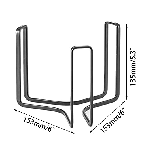 MINGFANITY Dinnerware Bowl Plate Holder Fit for 6.5 Inches Diameters Bowl, Metal Bowl Storage Dying Display Rack for Kitchen Drawer, Countertop, Cabinet, Shelf, Cupboard (Black, Small 2PCS) - Image 2