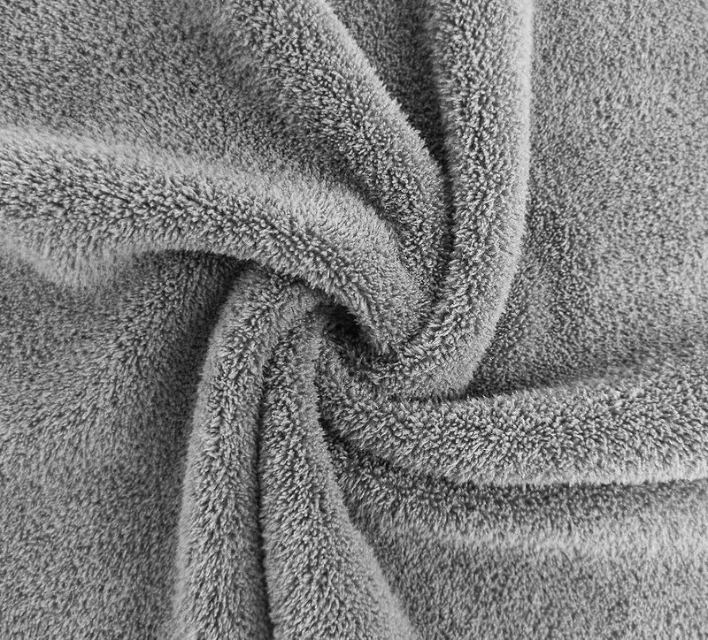 Kyapoo Baby Washcloths 12 Pack 12x12 Inches Microfiber Coral Fleece Extra Absorbent and Soft for Newborns, Infants and Toddlers-Grey - Image 3