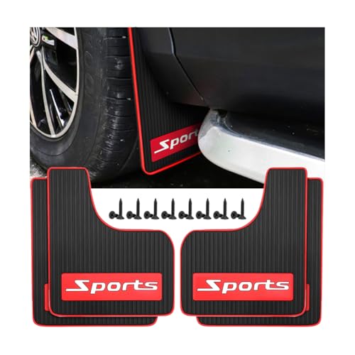 HZEL Car Mud Flaps 4PCS Soft Flexible Bendable Rubber Vehicle Mudguard Splash Guard with Hardware Tool Auto Exterior Protection Accessories for Front Rear Universal for Most Sedans Sports - Image 1
