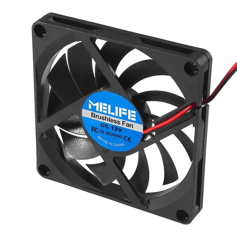 MELIFE 4 Pcs DC Exhaust Cooler Fan 12V 8010 Fan MELIFE 80x80x10 Brushless Cooling Fan 80MM for Makerbot for 3D Printer PC CPU Computer - Image 3