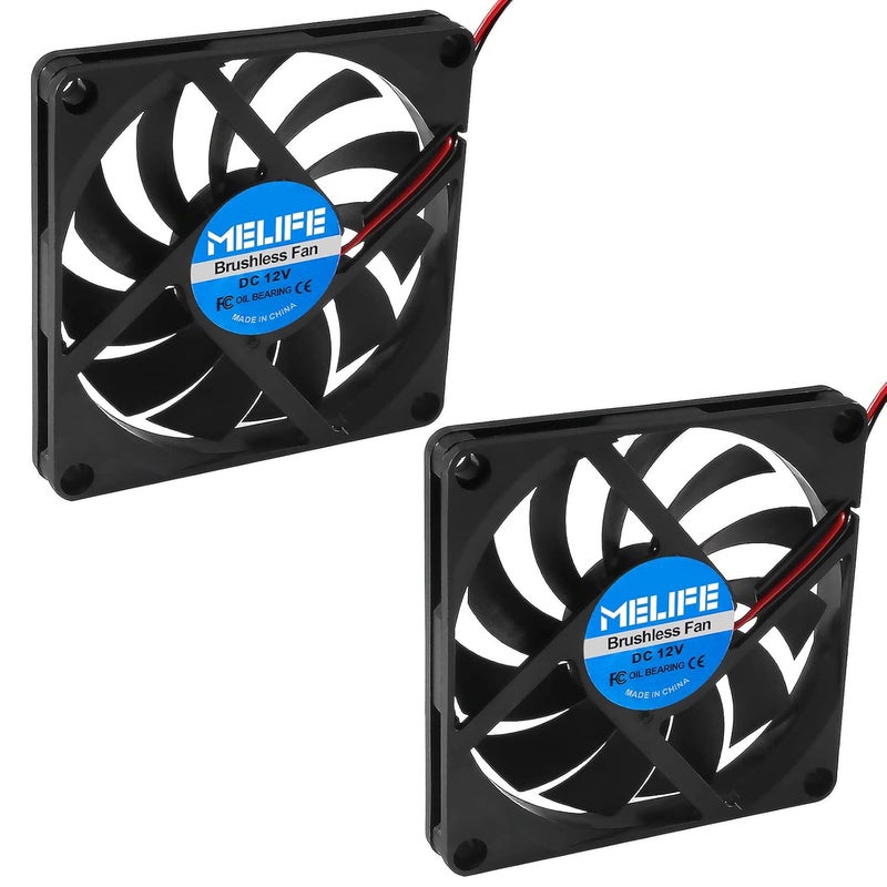 MELIFE 4 Pcs DC Exhaust Cooler Fan 12V 8010 Fan MELIFE 80x80x10 Brushless Cooling Fan 80MM for Makerbot for 3D Printer PC CPU Computer - Image 2