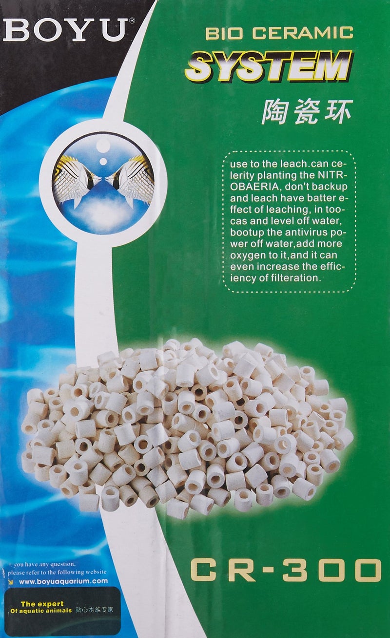 Boyu CR-300 Adi Aquarium Filter Bio Medias, White, 300 g (Pack of 1) (300g) - Image 1