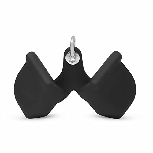 KAKSS Cable Machine Attachments. Black Matte Handles with Universal Attachment for Cable Machines. Pull Down, Press Down, Row, Triceps, Biceps & Lats. Available in 8 Varieties. (Narrow Outside Handle) - Image 2