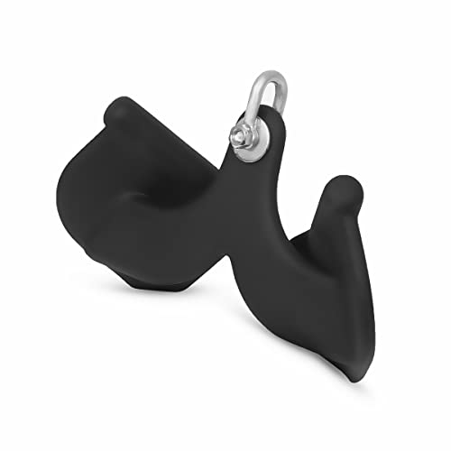 KAKSS Cable Machine Attachments. Black Matte Handles with Universal Attachment for Cable Machines. Pull Down, Press Down, Row, Triceps, Biceps & Lats. Available in 8 Varieties. (Narrow Outside Handle) - Image 1