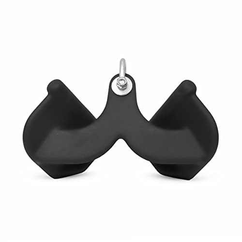 KAKSS Cable Machine Attachments. Black Matte Handles with Universal Attachment for Cable Machines. Pull Down, Press Down, Row, Triceps, Biceps & Lats. Available in 8 Varieties. (Narrow Outside Handle) - Image 3