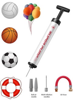 Super Portable Hand Pump Inflator, Ball Pump for Basketball Football Soccer Volleyball Rugby Water Polo Ball Swim Ring, Balloon, For Cycling For Yoga Balls, Air Pump For All Kind Of Sports Ball  - Image 1