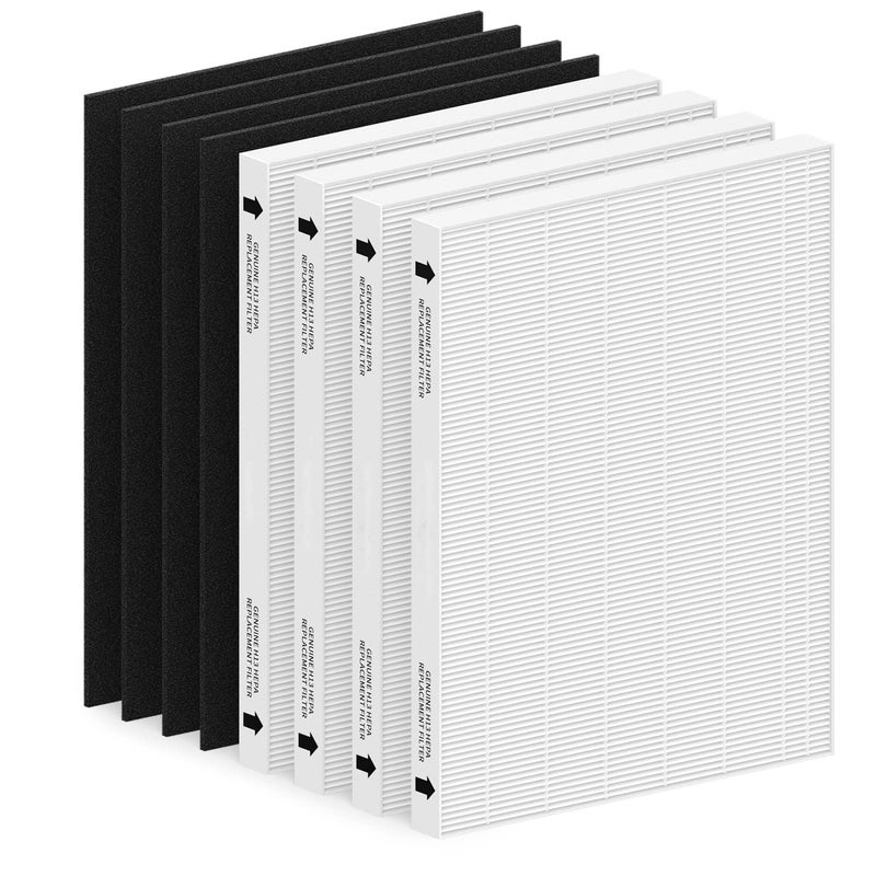 4 Pack True HEPA Filter Compatible with Fellowes AeraMax 290300 and Fellowes DX95 Air Purifier Part 9287201