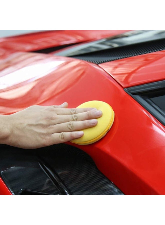 Agc Car Waxing Sponge Set with Handle Microfiber Applicator Pads Polishing Cleaning Kit Multipurpose Car Care Tool - Image 2