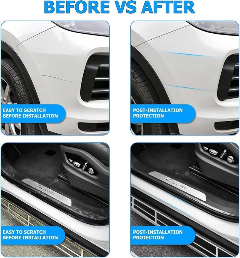 BASTO High Gloss White Carbon Fiber Paint Protection Film Tape – Transparent Anti-Scratch PVC PPF for Car Door Edge, Bumper, and Decorative Seal Strip – Universal Fit - Image 4