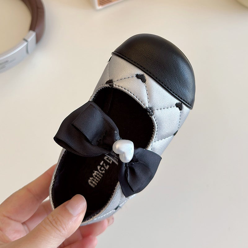 1-Year-Old Baby Girl''s Leather Shoes, Infant Soft-Soled Toddler Shoes, Korean Style Fashionable Princess Shoes for Girls - Image 5