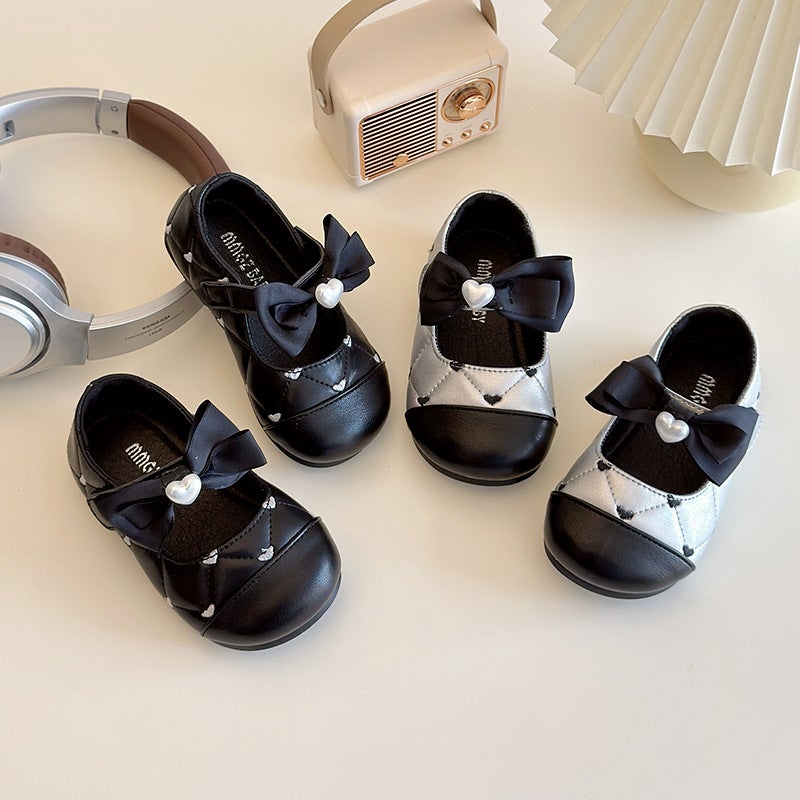 1-Year-Old Baby Girl''s Leather Shoes, Infant Soft-Soled Toddler Shoes, Korean Style Fashionable Princess Shoes for Girls - Image 3