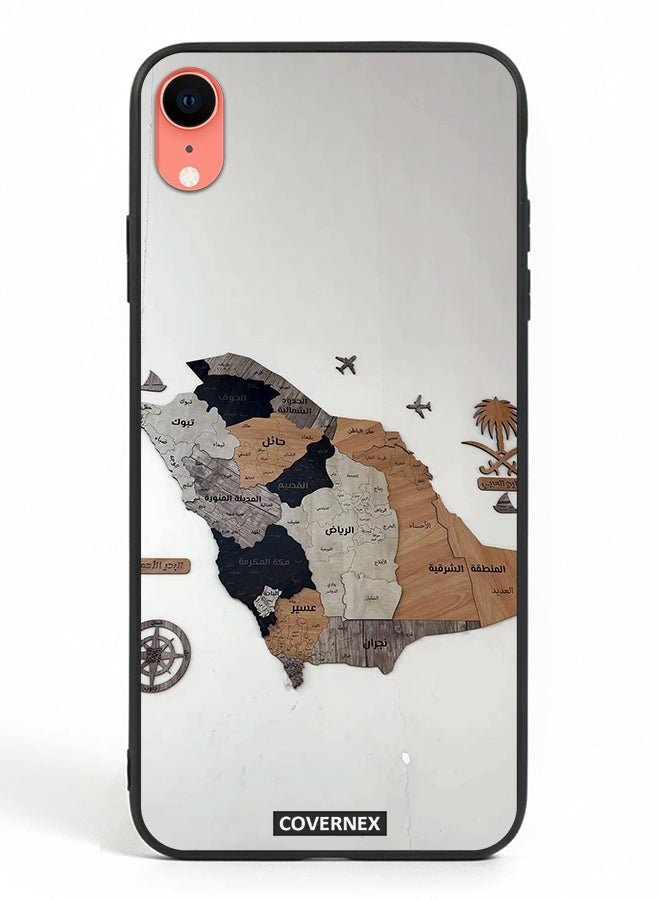 Covernex Apple iPhone XR Protective Case Cover Printed Featuring Saudi Arabia Regional Map - Image 2