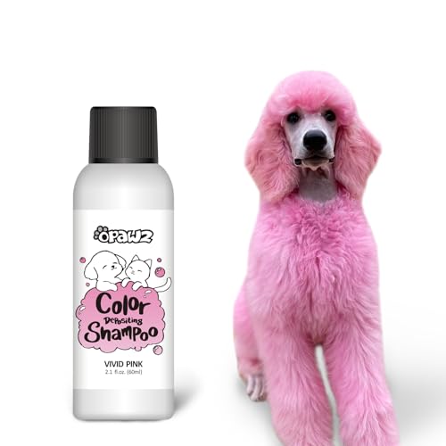 OPAWZ Color Depositing Shampoo for Dogs and Cats, Semi-Permanent Dog Hair Dye, Safe Pet Hair Dye for All Bathable Pets (Vivid Pink, 2.1 fl.oz / 60mL) - Image 1
