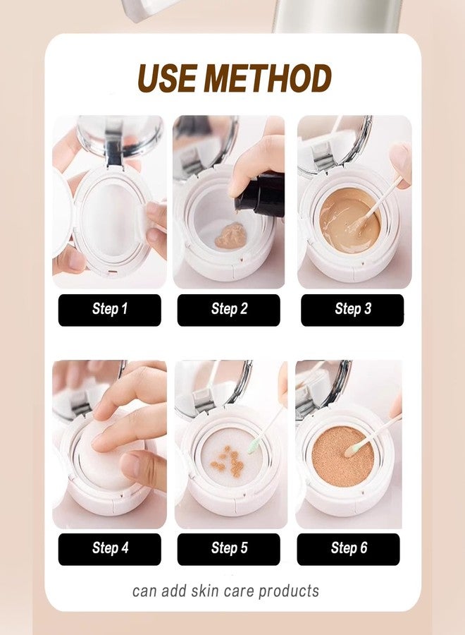 Elandy 8 Pcs Air Cushion Sponge Core Makeup Sponge Powder Puff for BB CC Cream Liquid Foundation DIY(White) - Image 5