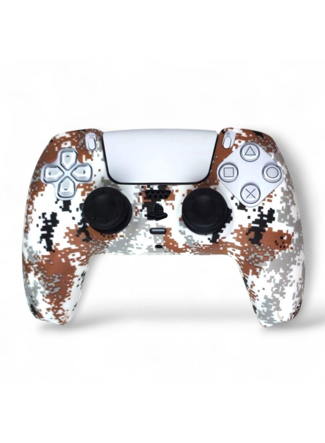 غطاء تحكم PS5 بتصميم كموفلاج – غلاف سيليكون بطابع عسكري - Image 1