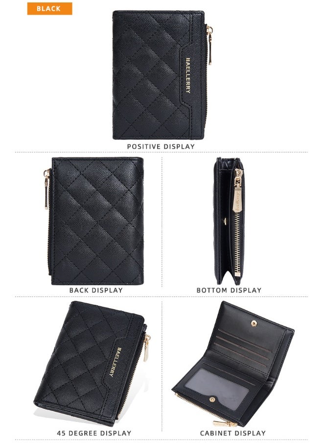 baellerry Women's Wallet Short Fashion Coin Purse Multi-card Zipper Buckle Clip Women  - Image 3