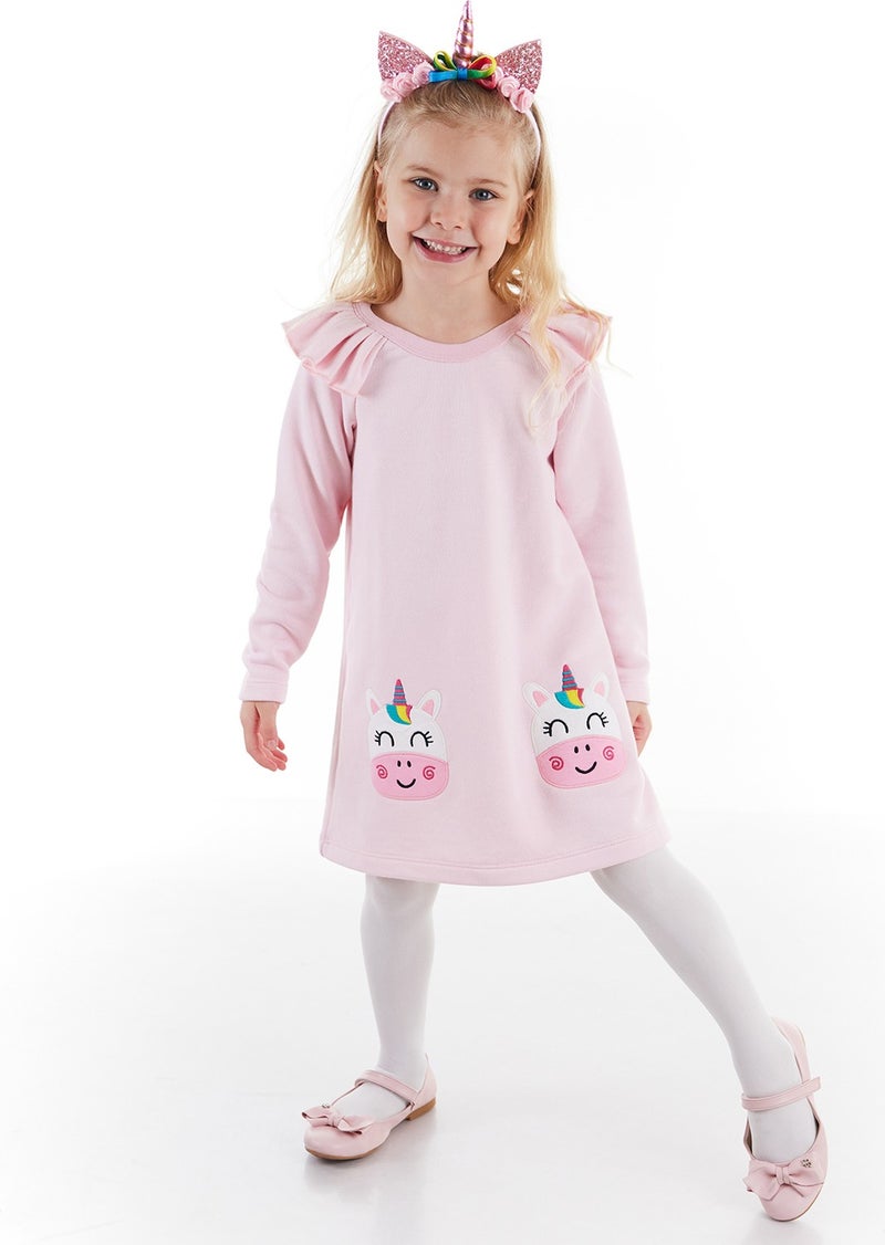 Denokids Unicorn Patch Dress  - Image 1