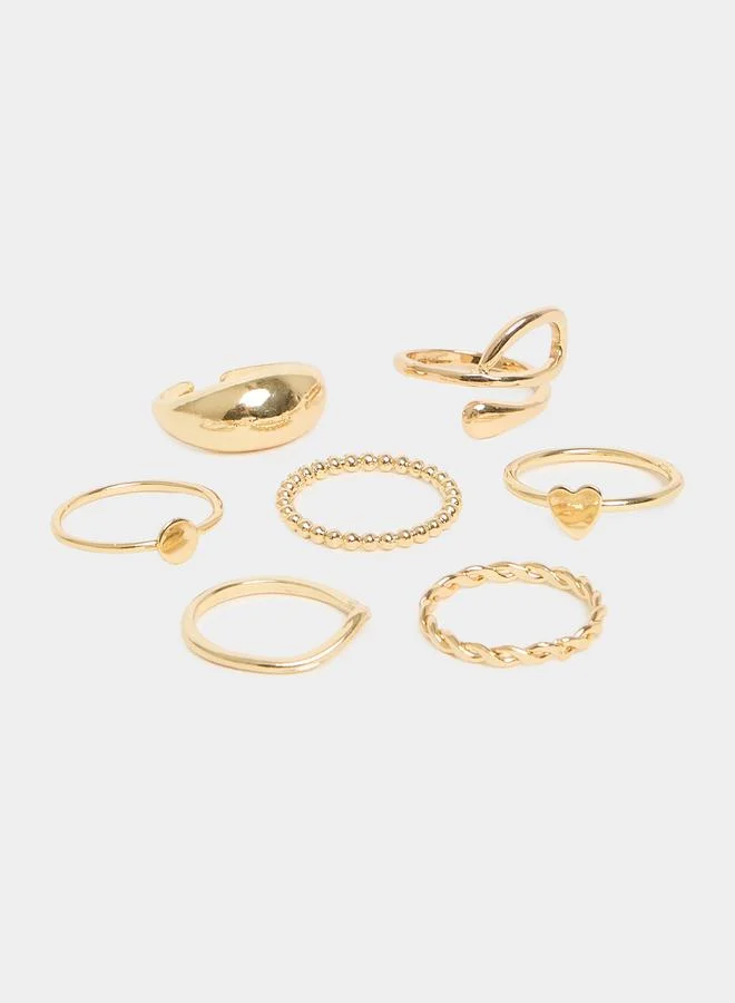 Styli  Pack of 24 - Golden Assorted Rings for Women | Best Price UAE