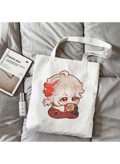Original God Maple Leaf Surrounding Q Canvas Bag Cartoon Cute Student Schoolbag Secondary Diy High Color Value Shoulder Handbag-Specifications:Standard-Color:18 Ordinary Model-durable*/*no Zipper**