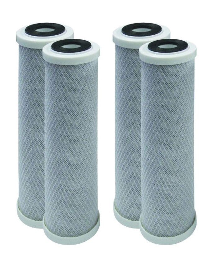 CFS - 4 Pack Carbon Block Water Filter Cartridges Compatible with SpectraPure R.O. Filter Models - Remove Bad Taste & Odor - Whole House Replacement Filter Cartridge - 1 Micron