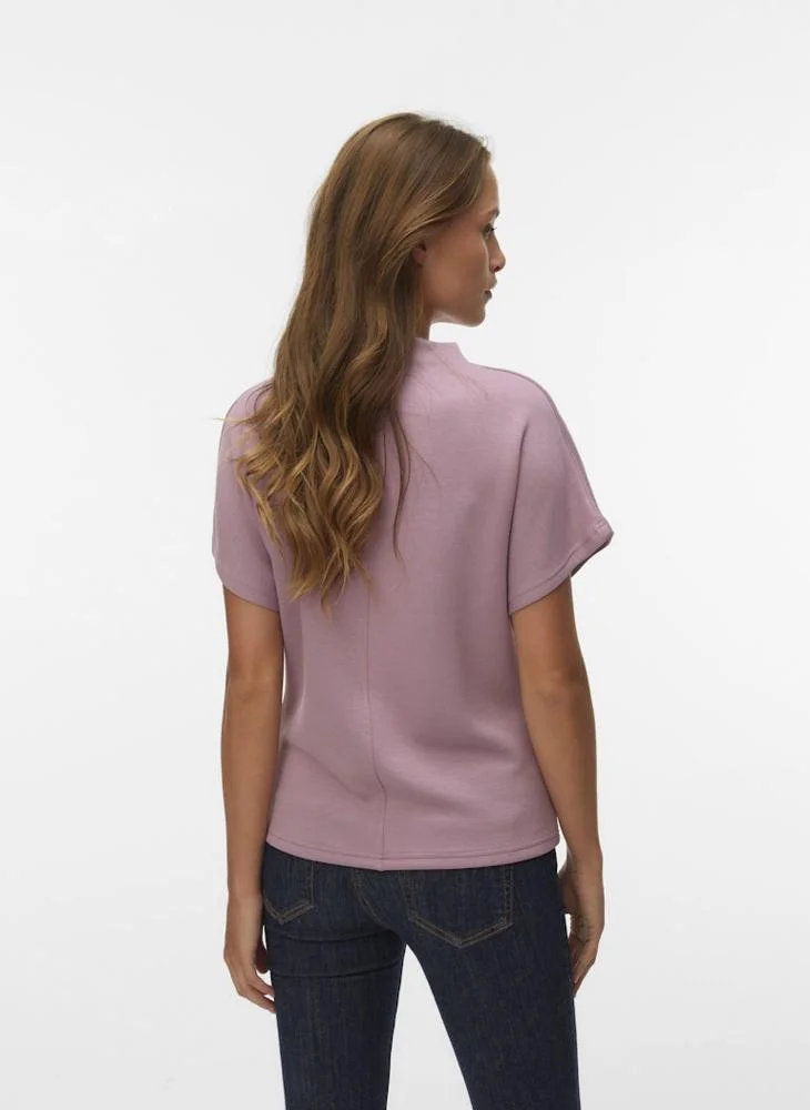 فيرو مودا Short-Sleeve Funnel Neck Top