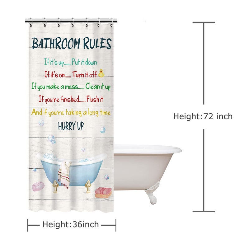 RosieLily RosieLily Stall Shower Curtain 36W x72H Inches Small Shower Curtain Kids Shower Curtains for Bathroom RV Narrow Flower Shower Curtains with 10 Hooks Short Half Shower Curtain Stall Size  - Image 4