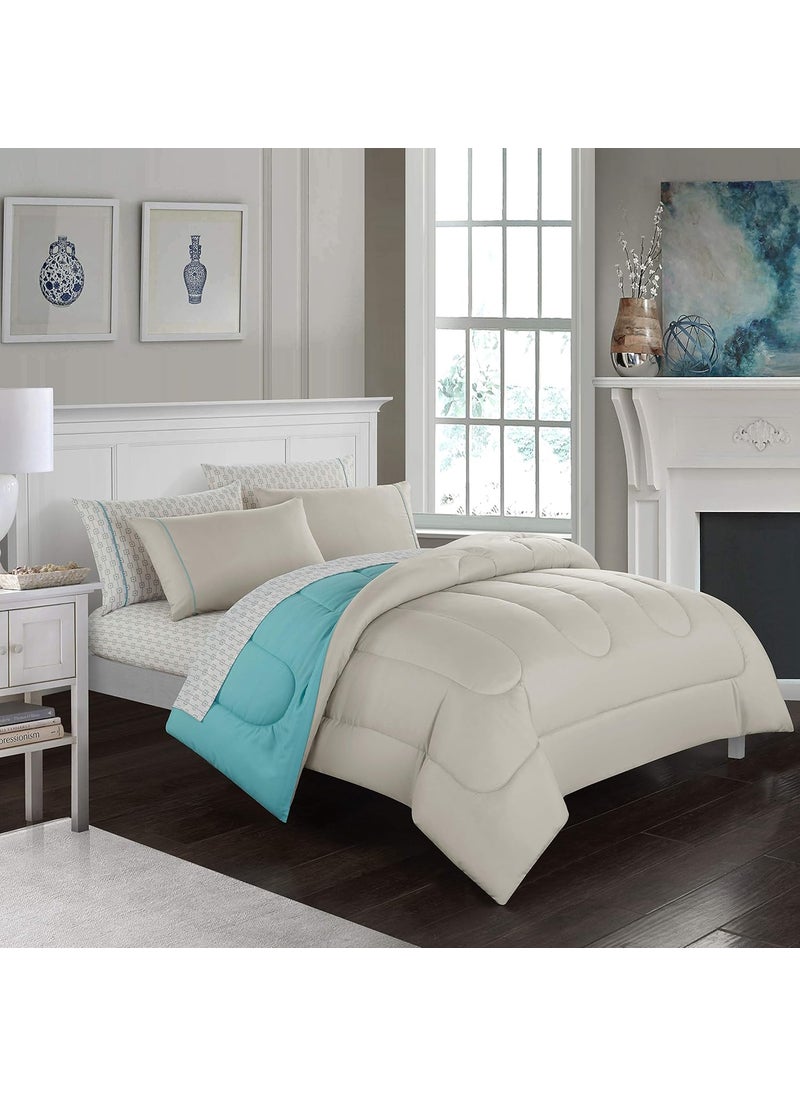 Casa Casa Lightweight Set Reversible Comforter King Aqua  - Image 2