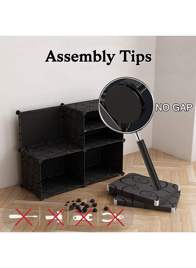 KEEKOS shoe rack plastic,Portable with Dustproof Door, Multi-Purpose Plastic for Home Foldable Portable Shelves Chappal, Slipper, Heels, Boots,Stand (Black, 9-Shelf-3-Door) - Image 3