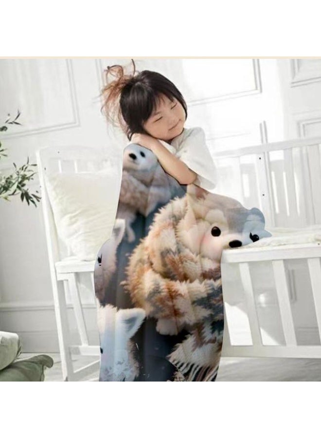 عام بطانية رقيقة من الفانيلا الكرتونية للأطفال والرضع (دافئة ومريحة، ومناسبة للنوم والألعاب) 70 سم * 100 سم - Image 2