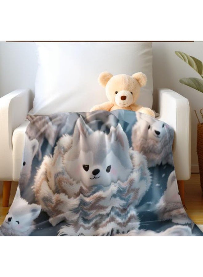 عام بطانية رقيقة من الفانيلا الكرتونية للأطفال والرضع (دافئة ومريحة، ومناسبة للنوم والألعاب) 70 سم * 100 سم - Image 4