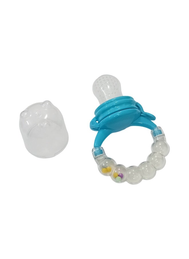 Complete 6 in 1 set for the care and nutrition of infants – 1 silicone teething glove, 4 fruit feeding pacifiers, 1 nail scissors and file - total of 6 pieces - color 3