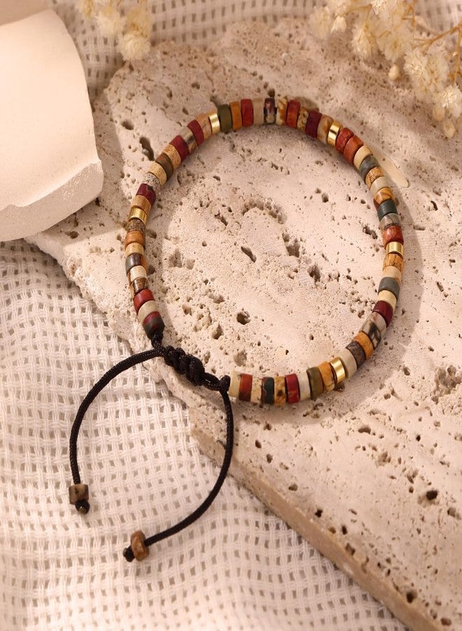 GINAZL Appreciation Gifts for Coworkers, Natural Stone Beaded Bracelet for Women Emotional Support Motivational Inspirational Gifts for Friends Female Coworkers - Image 5