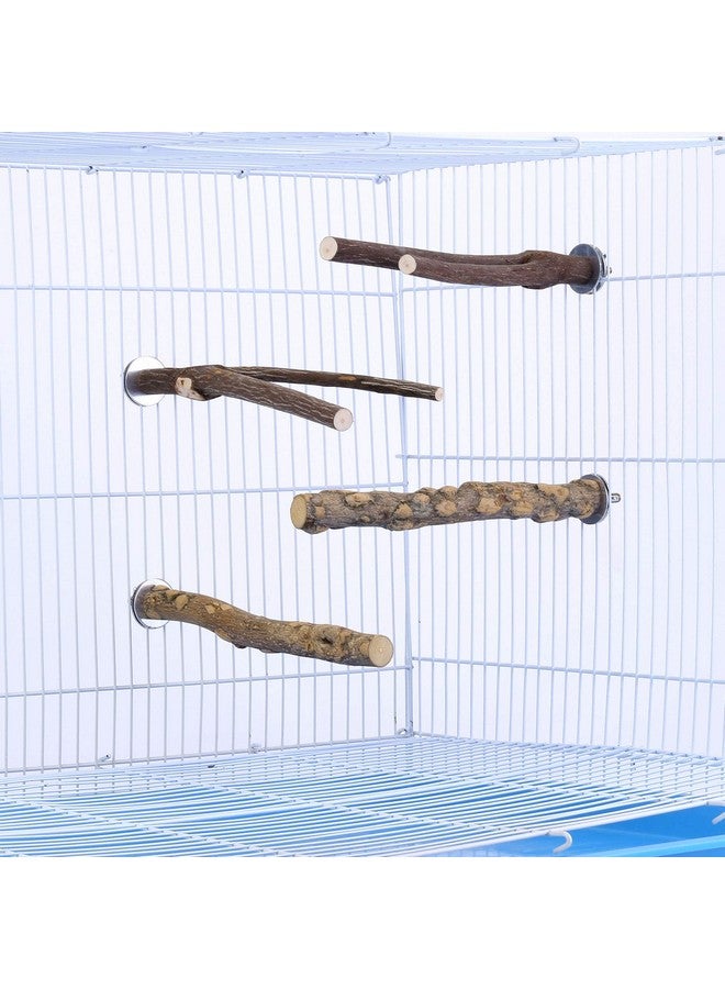 Mogoko 4 Pcs Bird Perches Parrot Stand Natural Wood Perch Parakeet Toys Bird Cage Accessories for Conure Supplies Budgie Platform - Image 5