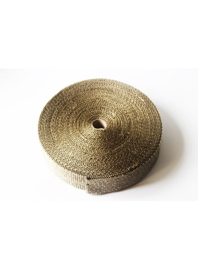 Generic Ledaut 2"X 100'Titanium Exhaust Heat Wrap For Car And Motorcycle Exhaust Tape With Stainless Ties - Image 2