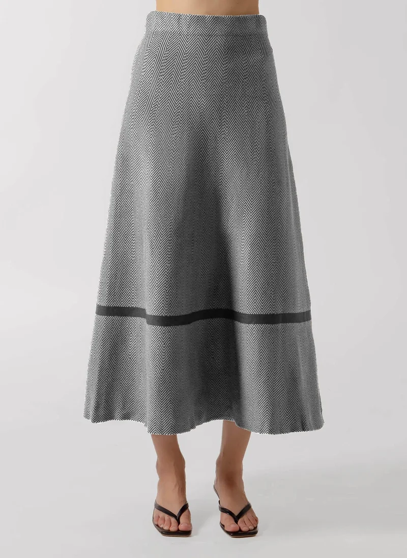 شايبس SOFT CHEVRON MIDI SKIRT