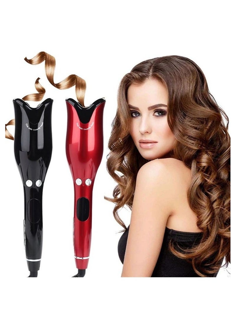 Generic - Automatic Hair Curler Portable Auto Hair Curling Iron Wand with Ceramic Ionic & LCD Display, Smart AntiStuck Adjustable - Image 1