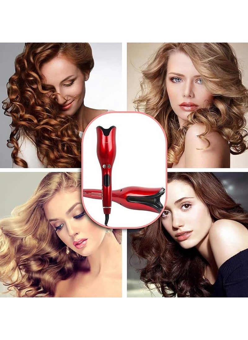 Generic - Automatic Hair Curler Portable Auto Hair Curling Iron Wand with Ceramic Ionic & LCD Display, Smart AntiStuck Adjustable - Image 1