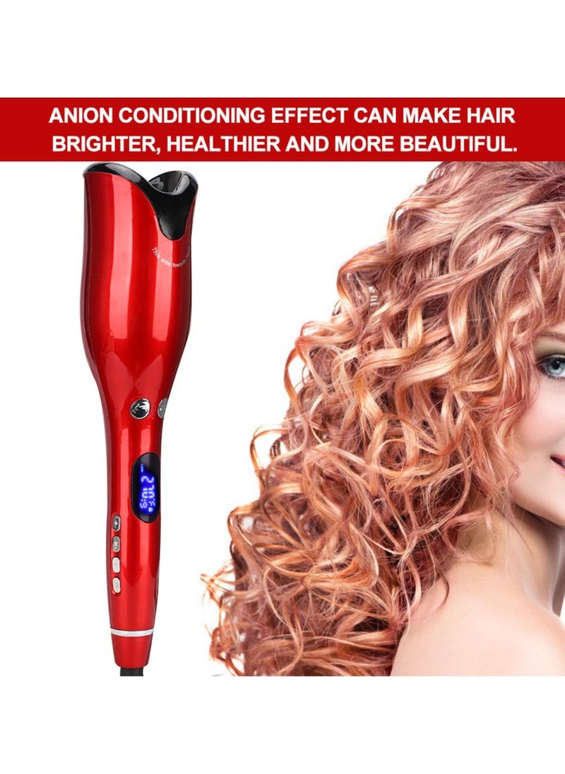 Generic - Automatic Hair Curler Portable Auto Hair Curling Iron Wand with Ceramic Ionic & LCD Display, Smart AntiStuck Adjustable - Image 1