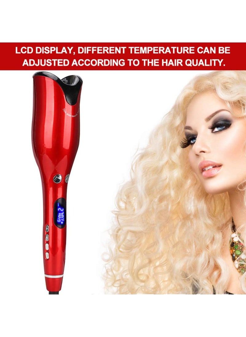 Generic - Automatic Hair Curler Portable Auto Hair Curling Iron Wand with Ceramic Ionic & LCD Display, Smart AntiStuck Adjustable - Image 1