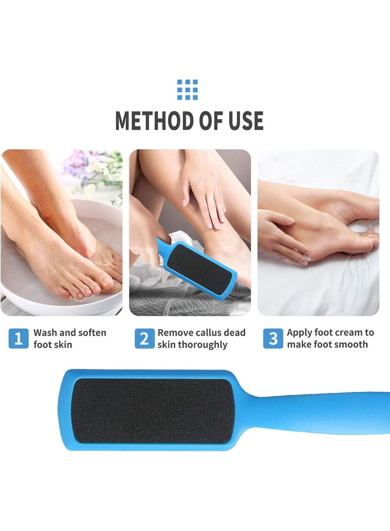 Professional Double-Sided Pedicure Foot File and Callus Remover, Heavy-Duty Stainless Steel Foot Rasp for Removing Dead Skin, Dry Skin, Rough and Thick Calluses, Cracked Heels and Hard Skin, Powerful Exfoliating Feet Scrubber with Comfortable Handle for Home, Shower and Salon Use, Heel Scraper for Feet, Hands and Body, Wet and Dry Use Foot Filer for Instant Smooth Results, Ideal for Pedicure Prep and Daily Foot Care Routine for Men and Women - Image 4
